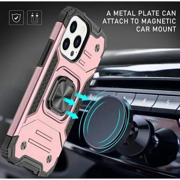 Skycase Compatible for iPhone 13 Pro Max 6.7’’ Dual Layer Case W/Ring Kickstand - Picture 6 of 8